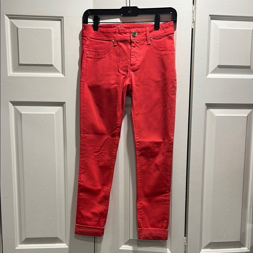 DL 1961 “Emma” Red 4 Way Stretch Legging Jeans, 26
